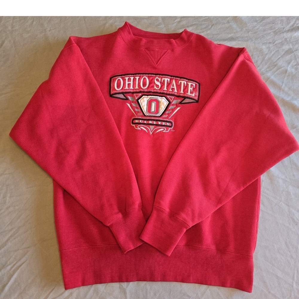 Vintage Ohio State Buckeyes Crewneck Sweatshirt Sz L Midwest Embroidery EUC OSU